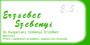 erzsebet szebenyi business card